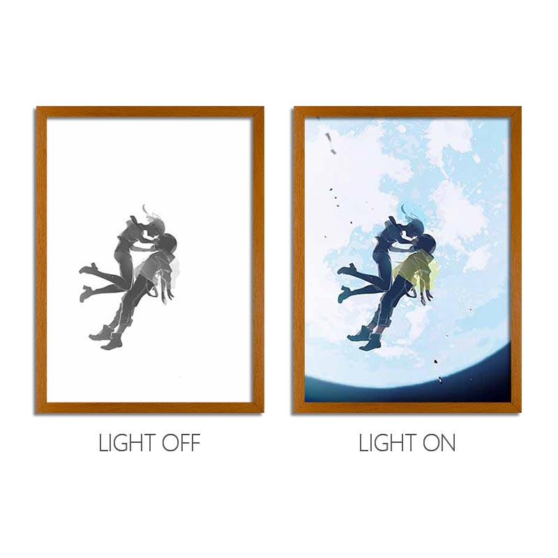Cyberpunk Anime LED Light Painting Photo Frame Wall Art