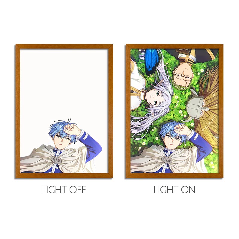 Frieren Anime LED Light Painting Photo Frame Wall Art