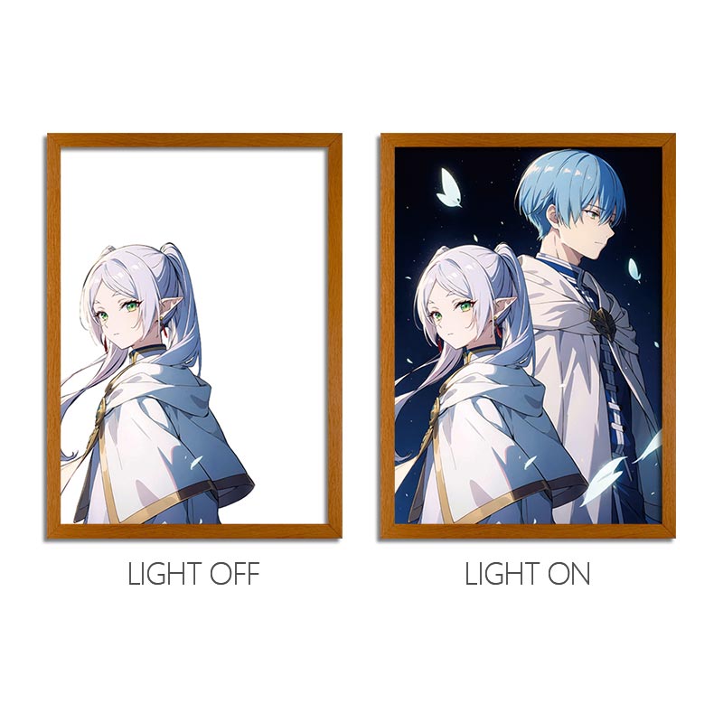 Frieren Anime LED Light Painting Photo Frame Wall Art