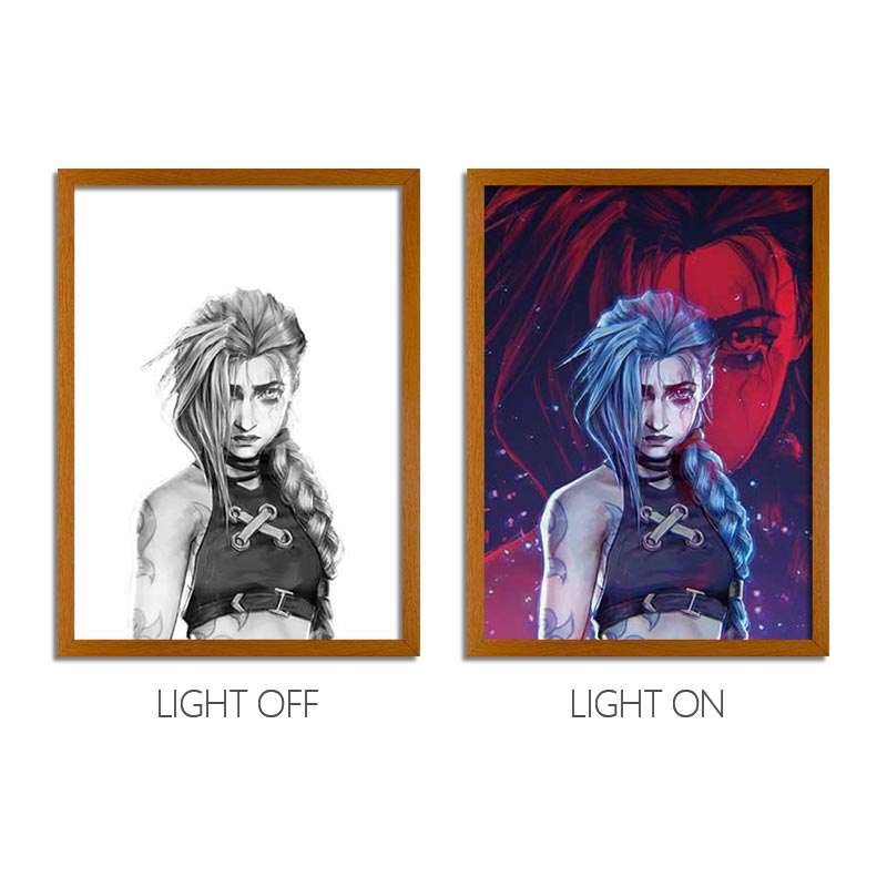 Arcane LED Light Painting Anime Photo Frame Wall Art