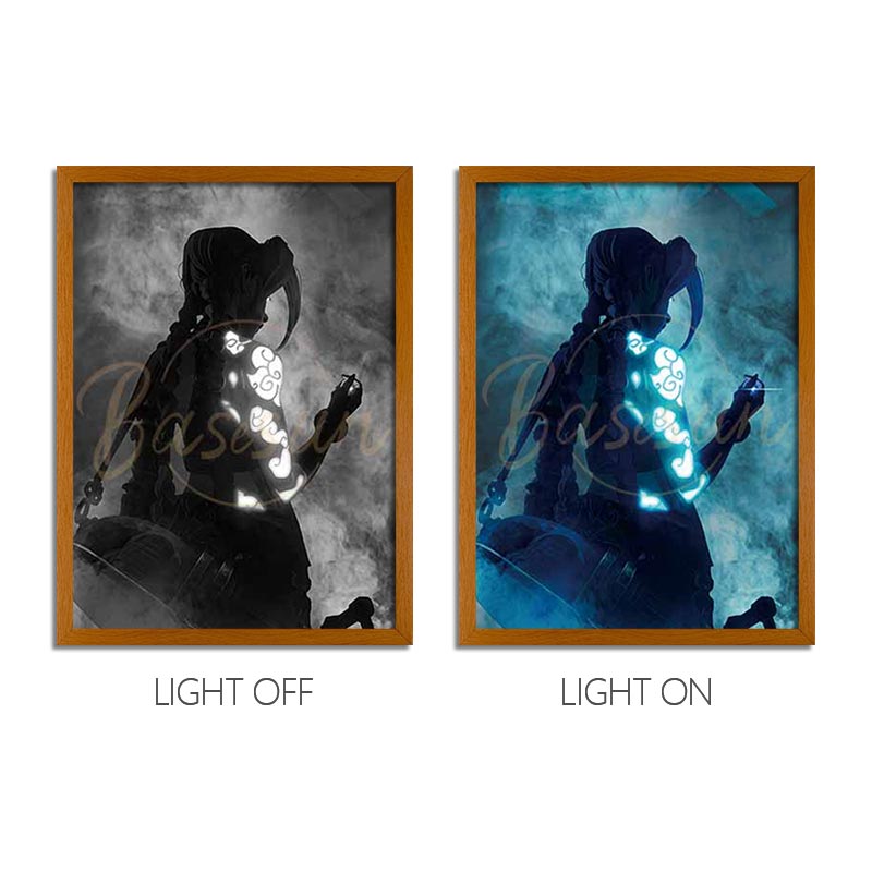 Arcane LED Light Painting Anime Photo Frame Wall Art