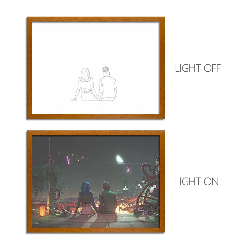 Arcane LED Light Painting Anime Photo Frame Wall Art