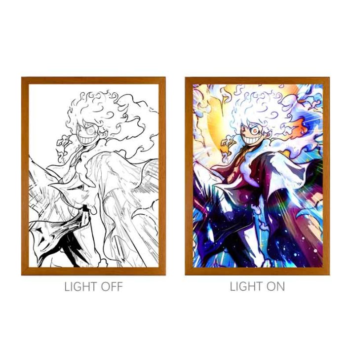 Anime OP Series LED Light Painting Anime Photo Frame Wall Art