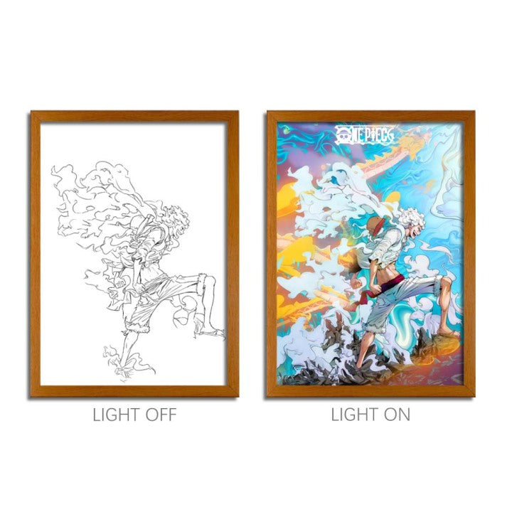 Anime OP Series LED Light Painting Anime Photo Frame Wall Art