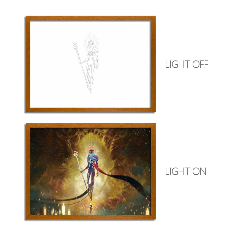 Arcane LED Light Painting Anime Photo Frame Wall Art