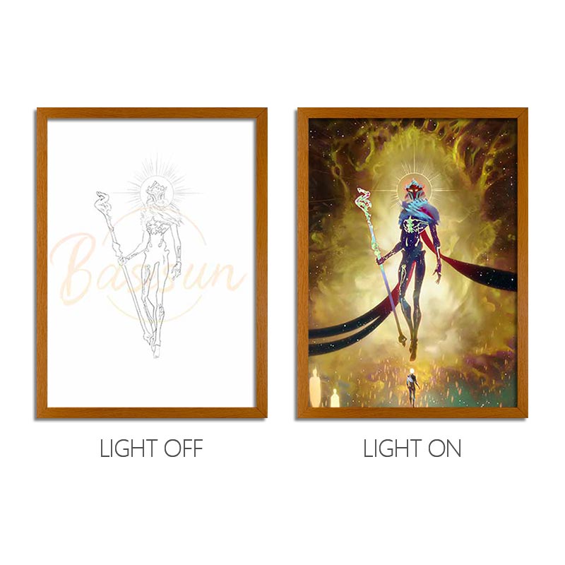 Arcane LED Light Painting Anime Photo Frame Wall Art