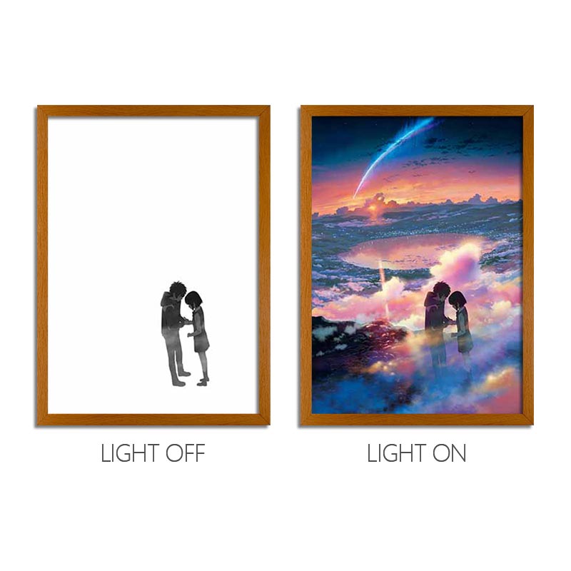 Your Name Anime LED Light Painting Frame – Glowing Wall Art for Fans & Collectors