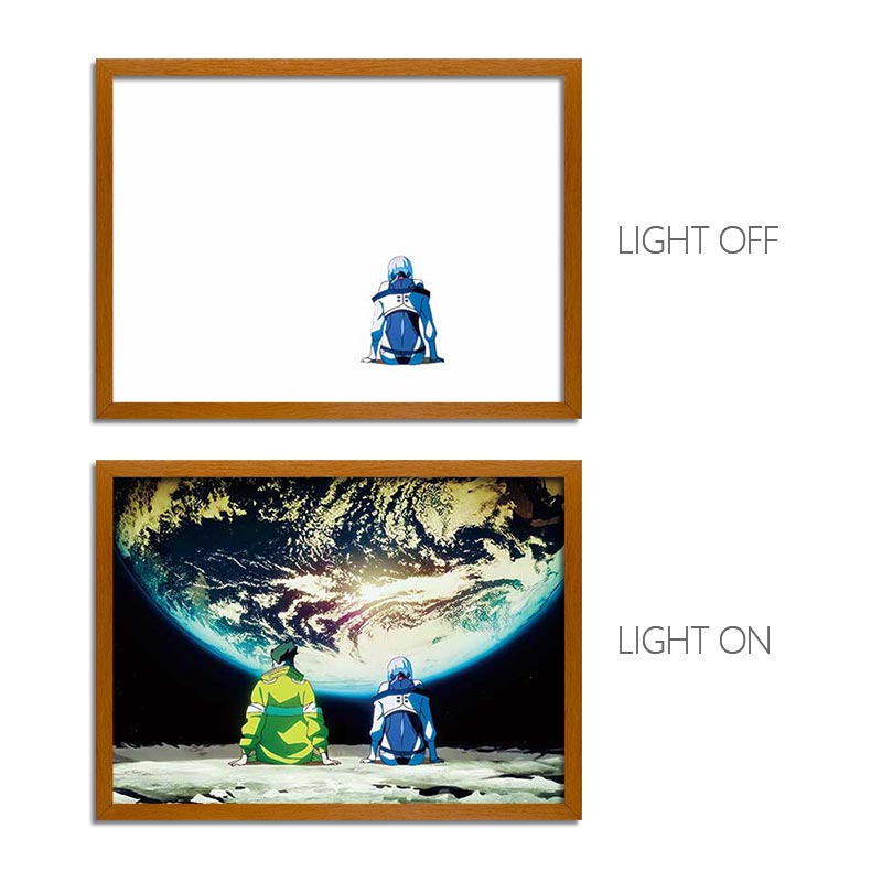 Cyberpunk Anime LED Light Painting Photo Frame Wall Art