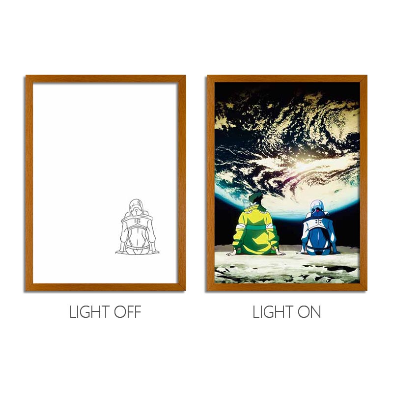 Cyberpunk Anime LED Light Painting Photo Frame Wall Art