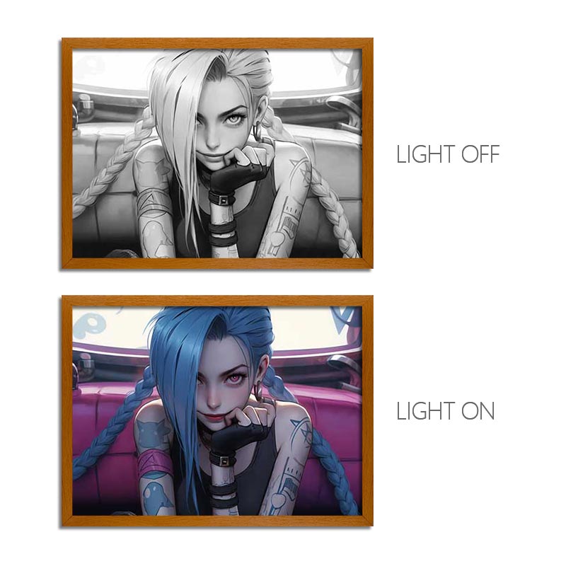 Arcane LED Light Painting Anime Photo Frame Wall Art